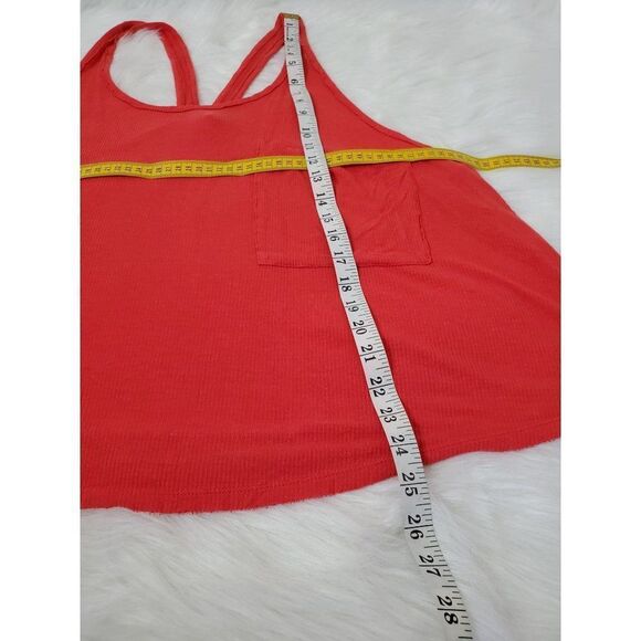 FREE PEOPLE We the free orange Tank top ONE SIZE - Picture 5 of 11